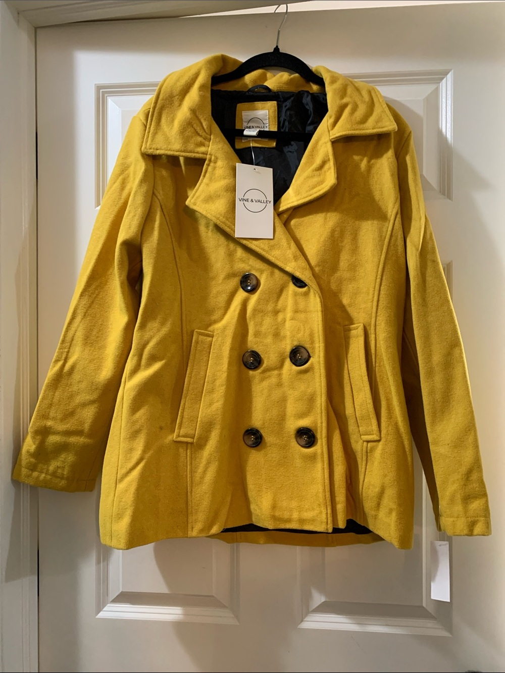 Women's Yellow Pea Coat